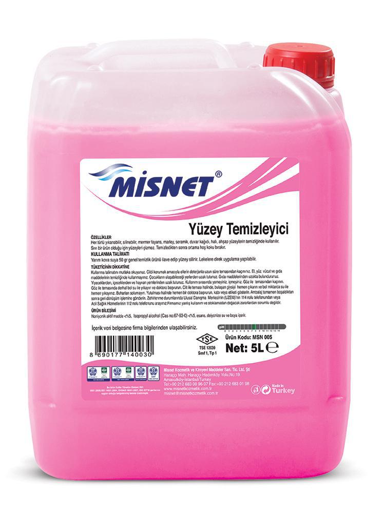 Misnet Yüzey Temizleyici Pembe 5L